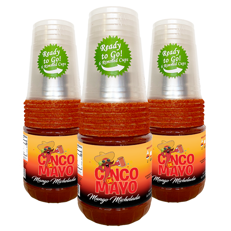 16-PACK MANGO FLORES MICHELADA CUP 24oz